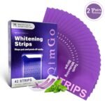 21 pár/42 csík. Fejlesztett 4X Lila Fogfehérítő Csíkok, Teafoltok és Kávéfoltok Eltávolítására, Utazáshoz és Utazás Közbeni Használatra Ideális, Szájhigiéniai Fehérítő Termékek. Lila Fogfehérítő Csíkok, Biztonságos és Szájhigiéniai Használat
